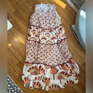 Ash & Eden Tiered Midi Dress - Size Small